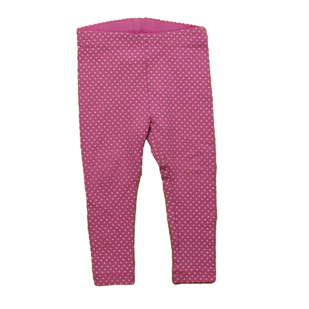 Tea Girls Purple Polka Dots Leggings size: 9-12 Months